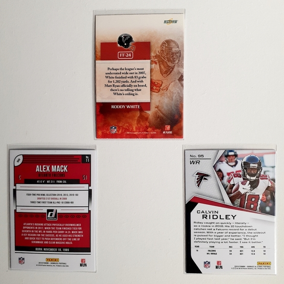 Atlanta Falcons 9 Card Lot [FBL2_1] - Picture 6 of 8